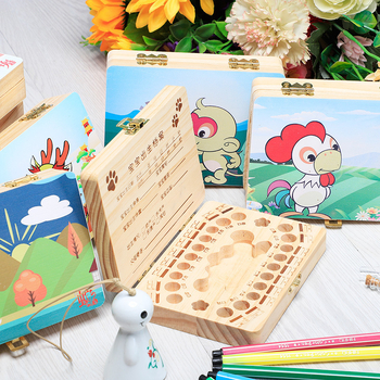 Drevena kutija za uspomene na zube i kosu djeteta – porijeklo Shandong, za djecu 4–6 godina, za dječake i djevojčice