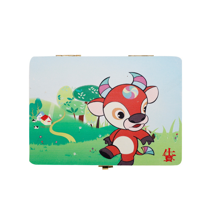 Drevena kutija za uspomene na zube i kosu djeteta – porijeklo Shandong, za djecu 4–6 godina, za dječake i djevojčice