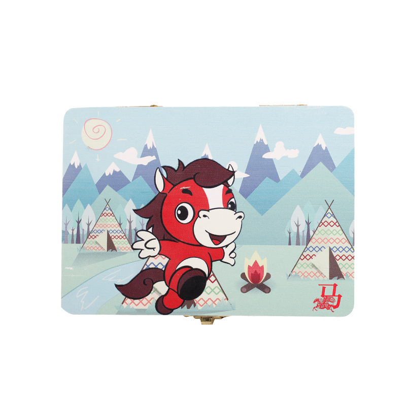 Drevena kutija za uspomene na zube i kosu djeteta – porijeklo Shandong, za djecu 4–6 godina, za dječake i djevojčice