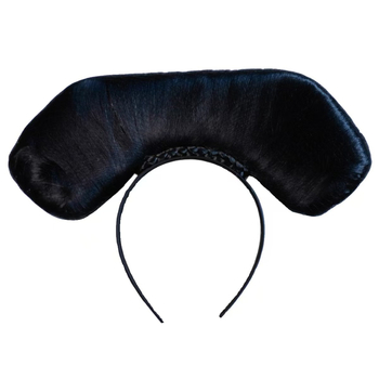 Perika u stilu dinastije Qing za palatni izgled s integriranim dijelom za glavu, model Gege flag head, materijal: žica visoke temperature, duljina: kratka, stil: lagani luksuz.