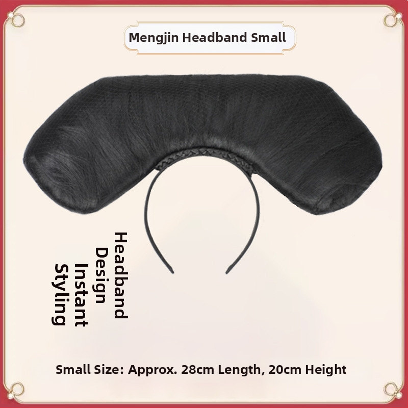 Perika u stilu dinastije Qing za palatni izgled s integriranim dijelom za glavu, model Gege flag head, materijal: žica visoke temperature, duljina: kratka, stil: lagani luksuz.