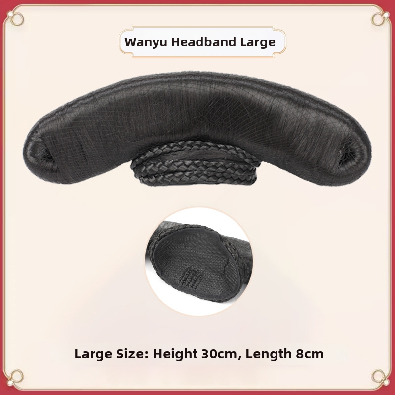 Perika u stilu dinastije Qing za palatni izgled s integriranim dijelom za glavu, model Gege flag head, materijal: žica visoke temperature, duljina: kratka, stil: lagani luksuz.