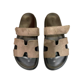 Férfi bőr szandál PU talppal, Velcro-zárás, lélegző, vízálló és csúszásmentes