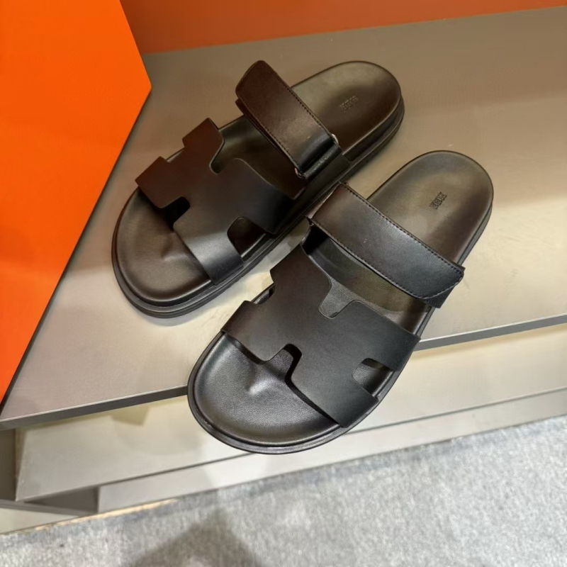 Férfi bőr szandál PU talppal, Velcro-zárás, lélegző, vízálló és csúszásmentes