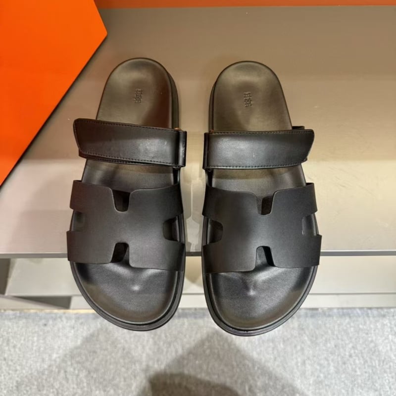 Férfi bőr szandál PU talppal, Velcro-zárás, lélegző, vízálló és csúszásmentes