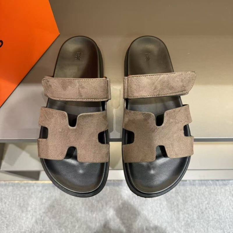 Férfi bőr szandál PU talppal, Velcro-zárás, lélegző, vízálló és csúszásmentes