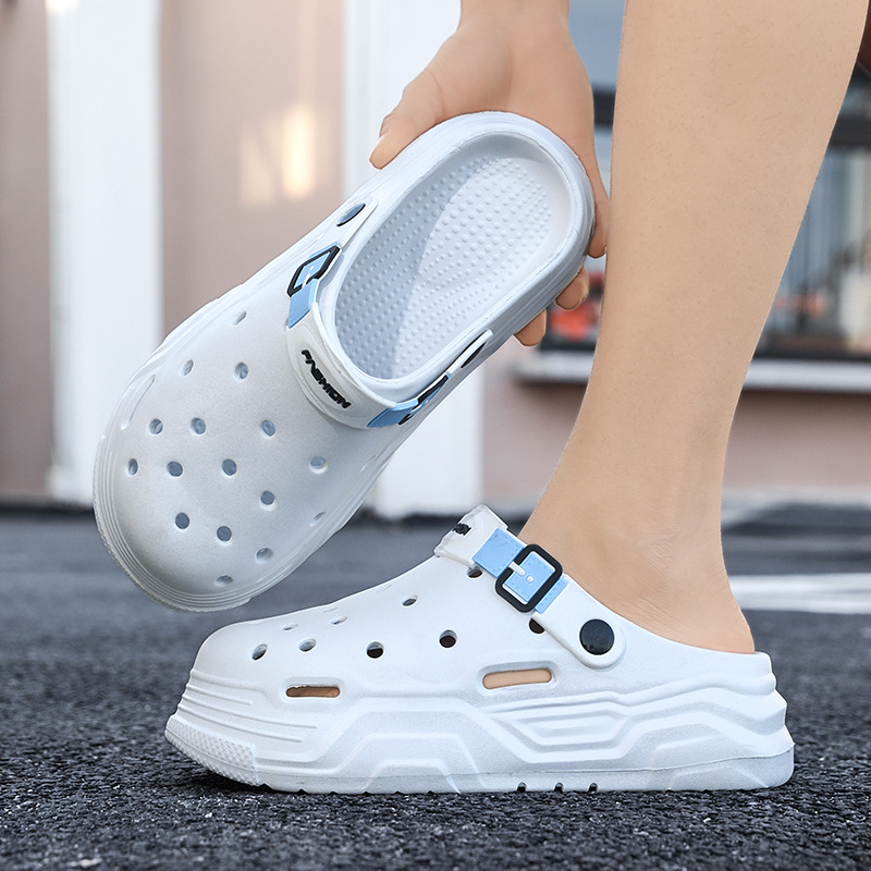 Muške EVA sandale s zatvorenim prstom, prozračne, za vanjsku upotrebu, slip-on, proljeće 2025