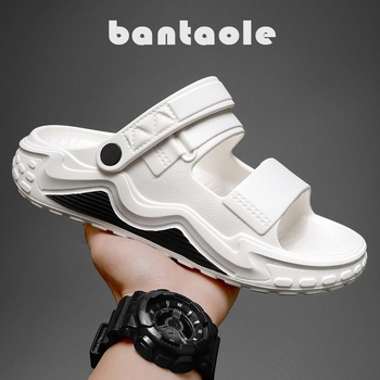 Férfi EVA szandálok - nyitott lábujj, hátul kötőzár, EVA felső rész és talp, csúszásmentes, hétköznapi nyári lábbeli