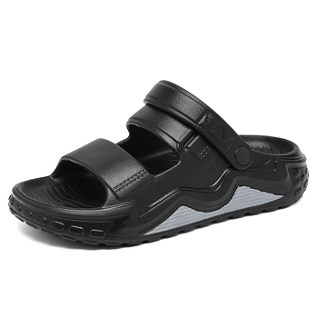 Férfi EVA szandálok - nyitott lábujj, hátul kötőzár, EVA felső rész és talp, csúszásmentes, hétköznapi nyári lábbeli