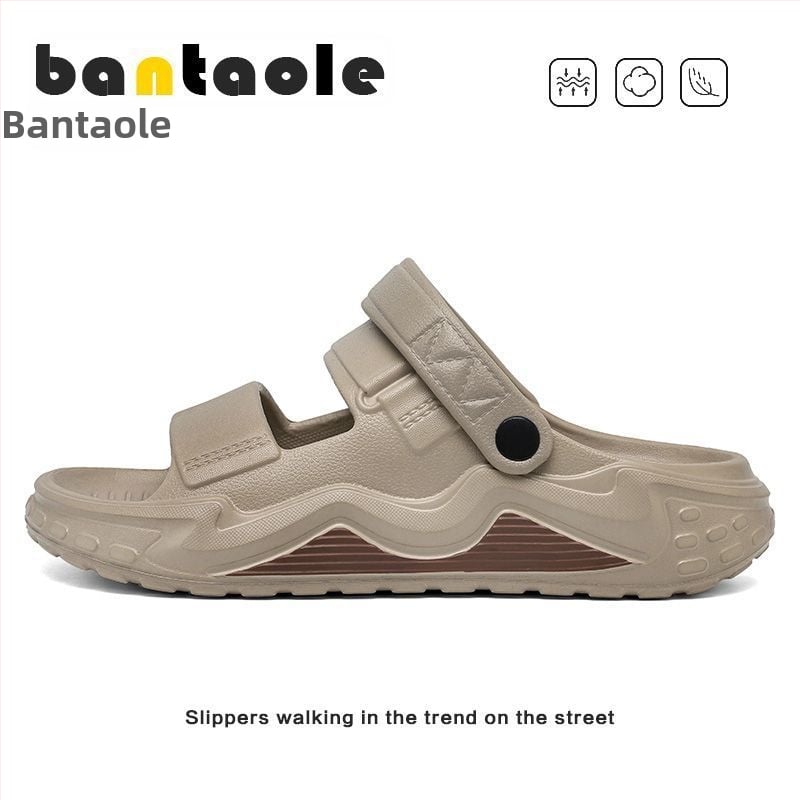 Férfi EVA szandálok - nyitott lábujj, hátul kötőzár, EVA felső rész és talp, csúszásmentes, hétköznapi nyári lábbeli