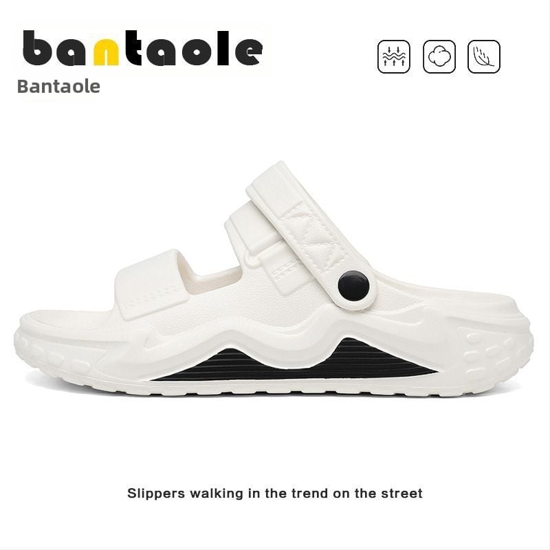 Férfi EVA szandálok - nyitott lábujj, hátul kötőzár, EVA felső rész és talp, csúszásmentes, hétköznapi nyári lábbeli