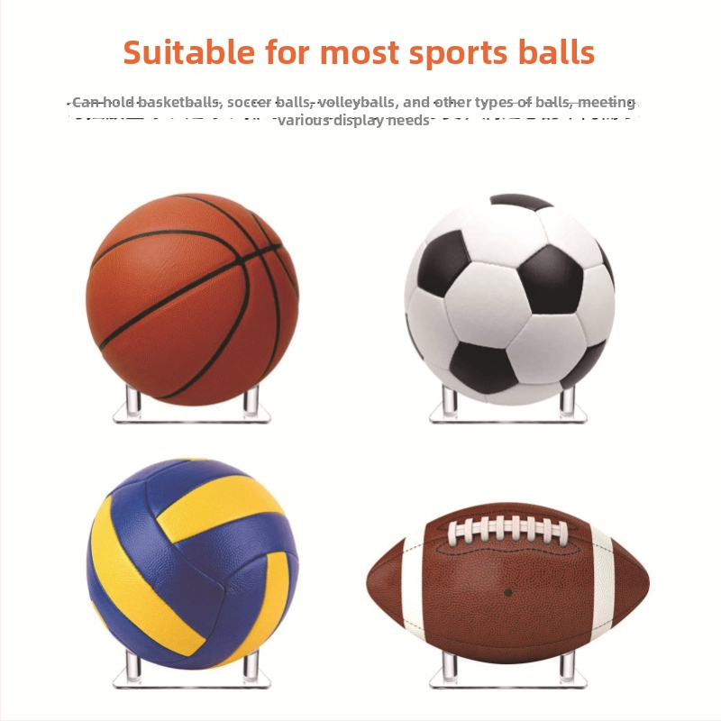 Pinxu akrilni izložbeni stalak za košarkaške, nogometne, odbojkaške, ragbi i bowling lopte – proziran trokutasti nosač za prikazivanje, model CY-66002-3