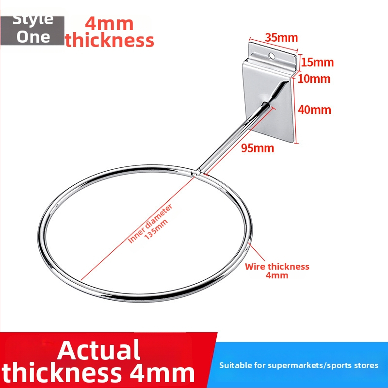 Lijian Suport metal pentru mingi, cârlig unic, design modern minimalist, capacitate 5 kg