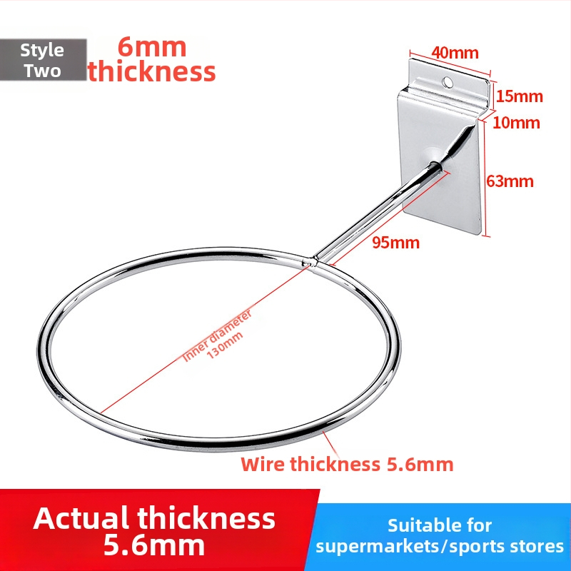 Lijian Suport metal pentru mingi, cârlig unic, design modern minimalist, capacitate 5 kg