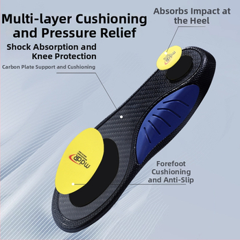 Uložak za cipele s karbonskom pločom i karbonskim vlaknima, TPU okvir, ekološki PU materijal, protuklizna silikonska tkanina, prozračan i upija znoj