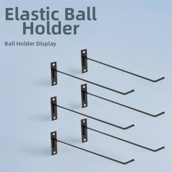 Željezni zidni držač za lopte – stalak za izlaganje lopti, minimalistički stil, 1 razina, pakiranje 80 kom
