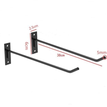 Željezni zidni držač za lopte – stalak za izlaganje lopti, minimalistički stil, 1 razina, pakiranje 80 kom