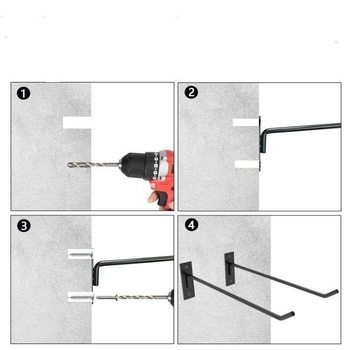 Željezni zidni držač za lopte – stalak za izlaganje lopti, minimalistički stil, 1 razina, pakiranje 80 kom