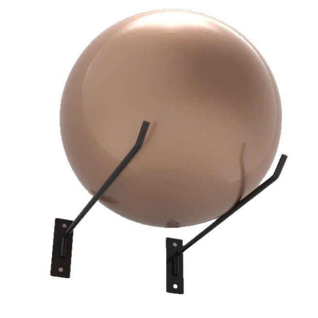 Željezni zidni držač za lopte – stalak za izlaganje lopti, minimalistički stil, 1 razina, pakiranje 80 kom