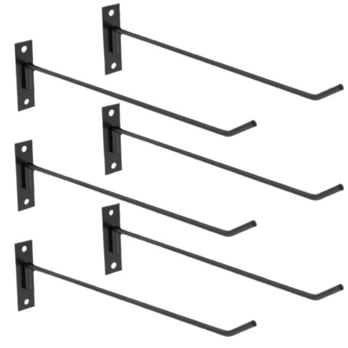 Željezni zidni držač za lopte – stalak za izlaganje lopti, minimalistički stil, 1 razina, pakiranje 80 kom