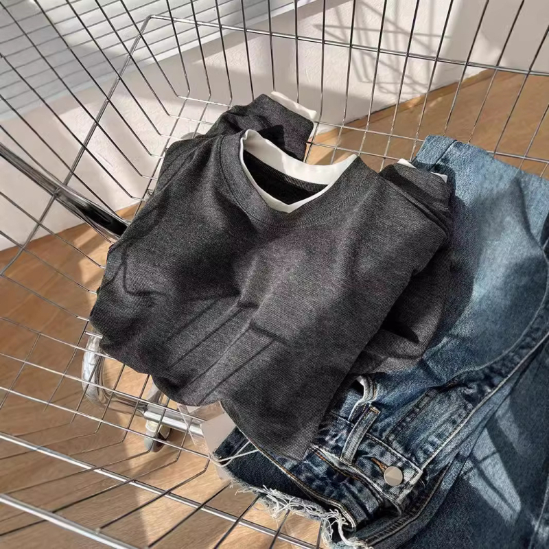 Ženski pulover-svijet s blok motivom, od viskoznog vlakna, glavni materijal <30%, okrugli ovratnik, gradski svakodnevni stil