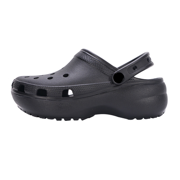 Sandale EVA Crocs pentru femei, cu partea superioară în aspect noros, toc mediu, talpă groasă 4 cm, antiderapante, exterior, vară 2023