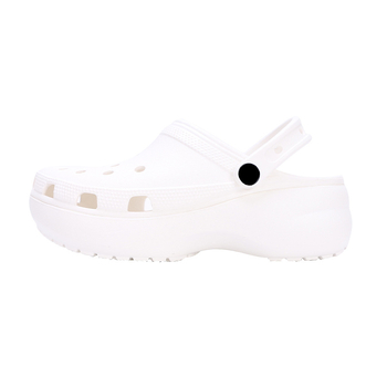 Sandale EVA Crocs pentru femei, cu partea superioară în aspect noros, toc mediu, talpă groasă 4 cm, antiderapante, exterior, vară 2023