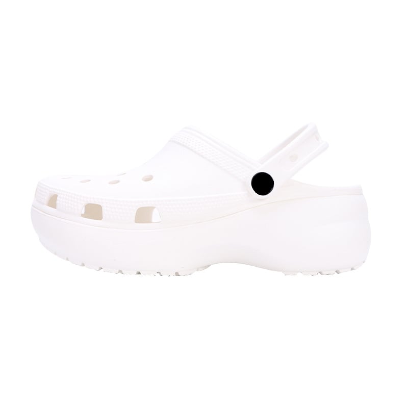 Sandale EVA Crocs pentru femei, cu partea superioară în aspect noros, toc mediu, talpă groasă 4 cm, antiderapante, exterior, vară 2023