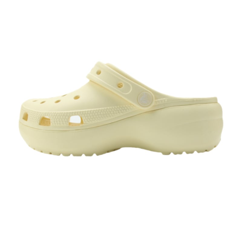 Sandale EVA Crocs pentru femei, cu partea superioară în aspect noros, toc mediu, talpă groasă 4 cm, antiderapante, exterior, vară 2023