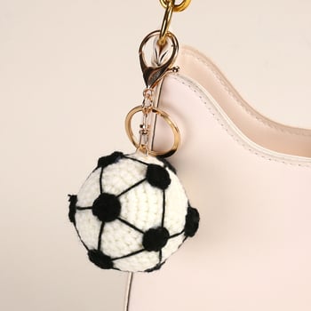 Kljucni privjesak za prtljagu, kukičanje, poliesterska tvar, uzorak Krst/Krona/Rimske brojke, originalni dizajn, izdanje Zima 2024