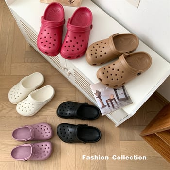 Sandale EVA pentru femei, cu spate deschis, antiderapante, respirante, talpă de 5 cm