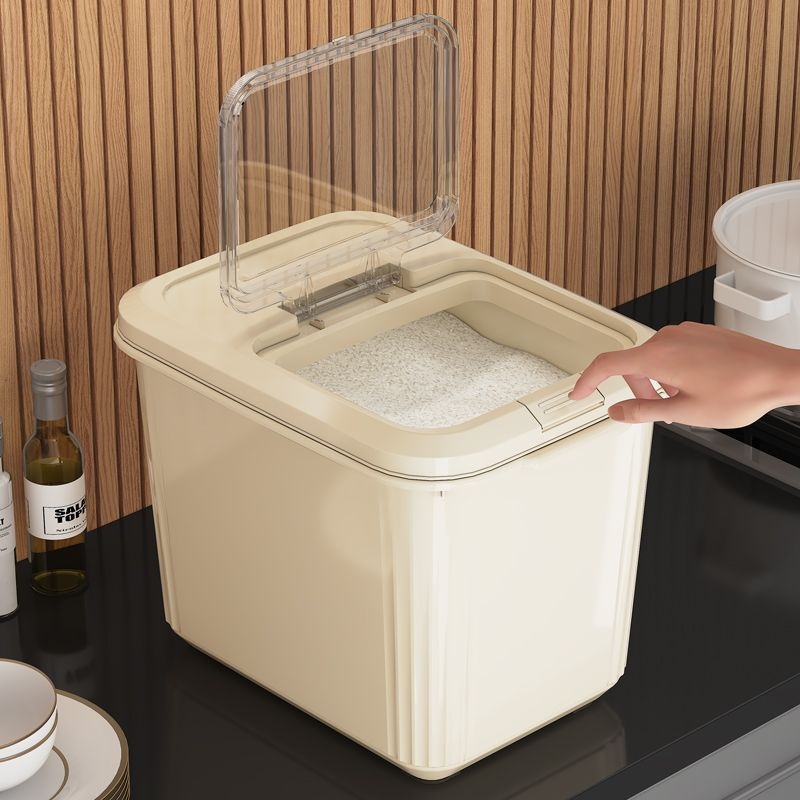 Metalni spremnik za skladištenje riže i žitarica – zatvoren, otporan na insekte i vlagu, jednostavan moderan stil, marke Yuan Jia Ju, model 775133456696