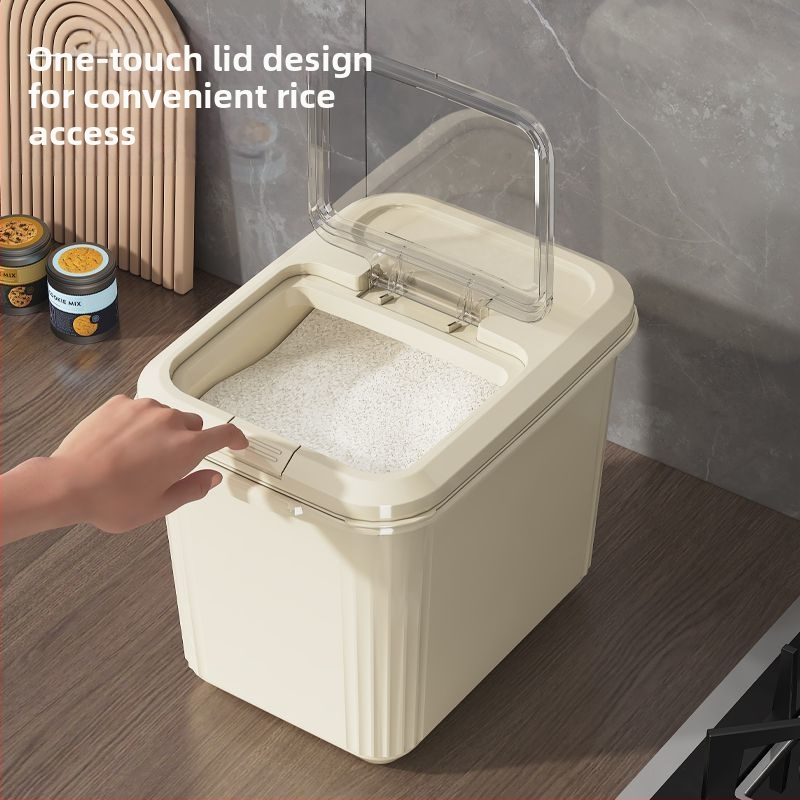 Metalni spremnik za skladištenje riže i žitarica – zatvoren, otporan na insekte i vlagu, jednostavan moderan stil, marke Yuan Jia Ju, model 775133456696