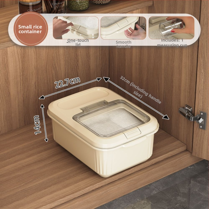 Metalni spremnik za skladištenje riže i žitarica – zatvoren, otporan na insekte i vlagu, jednostavan moderan stil, marke Yuan Jia Ju, model 775133456696