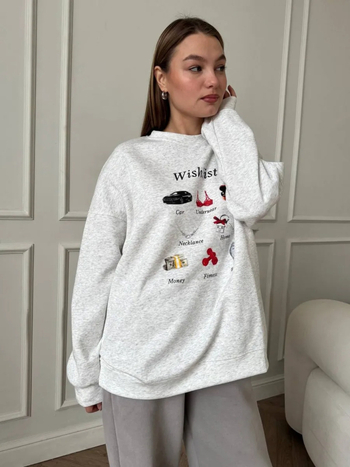Hoodie s kapuljom – anime crtani uzorak, slobodan kroj, srednja duljina, pamuk