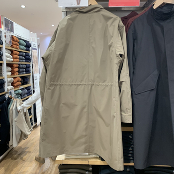 Palton bărbătesc cu strat detașabil, guler înalt, fermoar, material din bumbac-modal, primăvara 2025