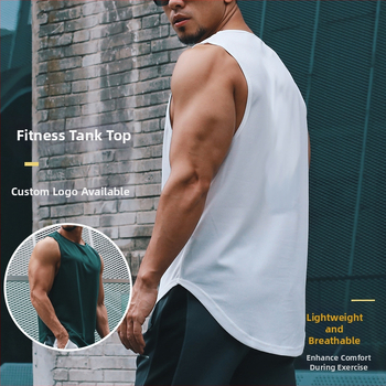 Мъжки спортен потник за бягане – бързосъхнещ, дишащ, 100% полиестер, без ръкави, за лято и пролет