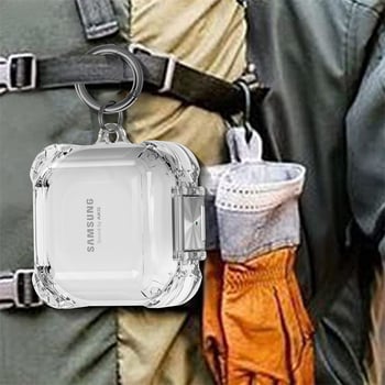 Kućište za Galaxy Buds2 Pro – prozirno, prijenosno; metalna i TPU konstrukcija; elektroplating i injekcijsko lijevanje; podrška prilagodbi; kompatibilno sa Samsungom