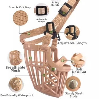 Psia tlama maska - TPR materiál, ochrana proti kousnutiu, hryzaniu a šteknutiu