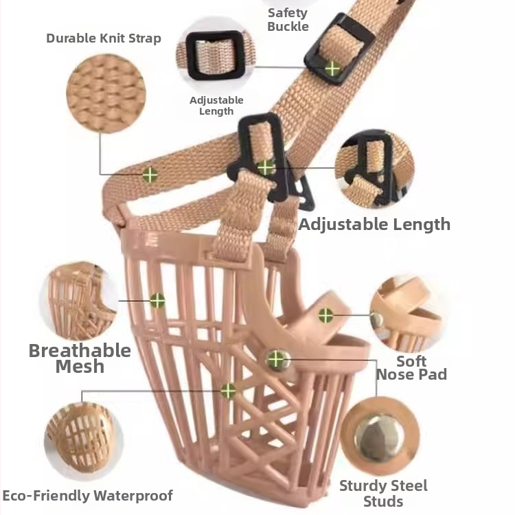 Psia tlama maska - TPR materiál, ochrana proti kousnutiu, hryzaniu a šteknutiu