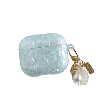 AirPods 3 TPU zaštitna maska s uzorkom kućišta i lančićem s biserom, Apple kompatibilan, ugravirano