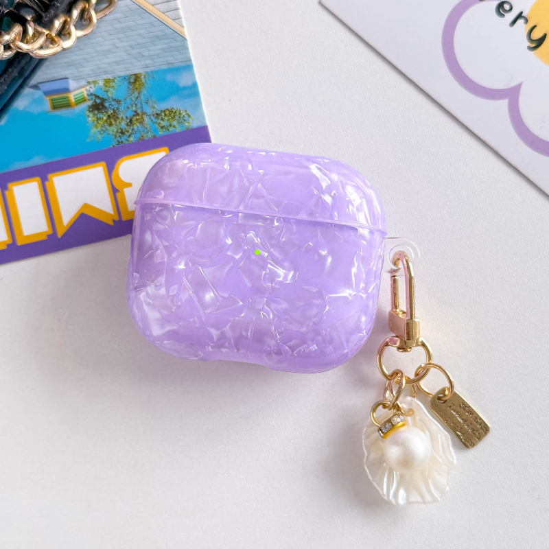 AirPods 3 TPU zaštitna maska s uzorkom kućišta i lančićem s biserom, Apple kompatibilan, ugravirano