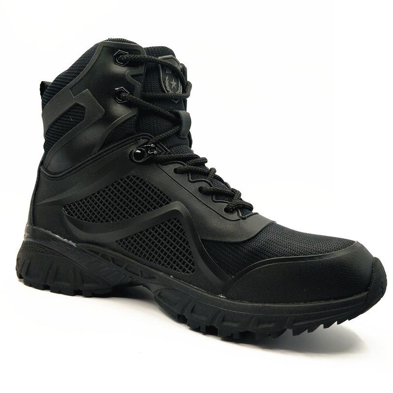 Ghete tactice pentru outdoor - înălțime mare, piele naturală, talpă Vibram, talpă intermediară EVA, interior AirTech, anti-derapare, absorbție șocuri