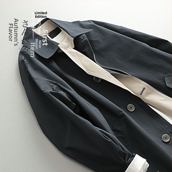 Palton - tineresc, croială lejeră, guler rever, închidere cu nasturi la un rând, țesătură subțire, modal cu păr de iepure, toamna 2024