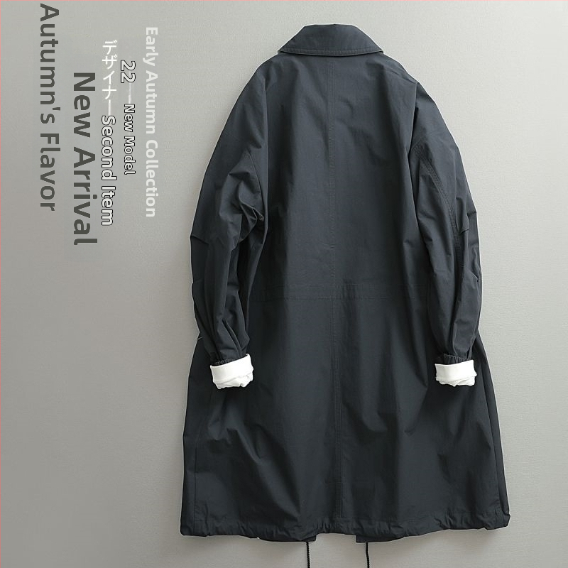 Palton - tineresc, croială lejeră, guler rever, închidere cu nasturi la un rând, țesătură subțire, modal cu păr de iepure, toamna 2024