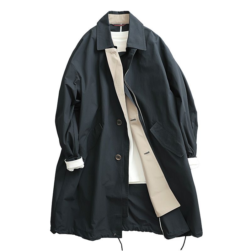 Palton - tineresc, croială lejeră, guler rever, închidere cu nasturi la un rând, țesătură subțire, modal cu păr de iepure, toamna 2024