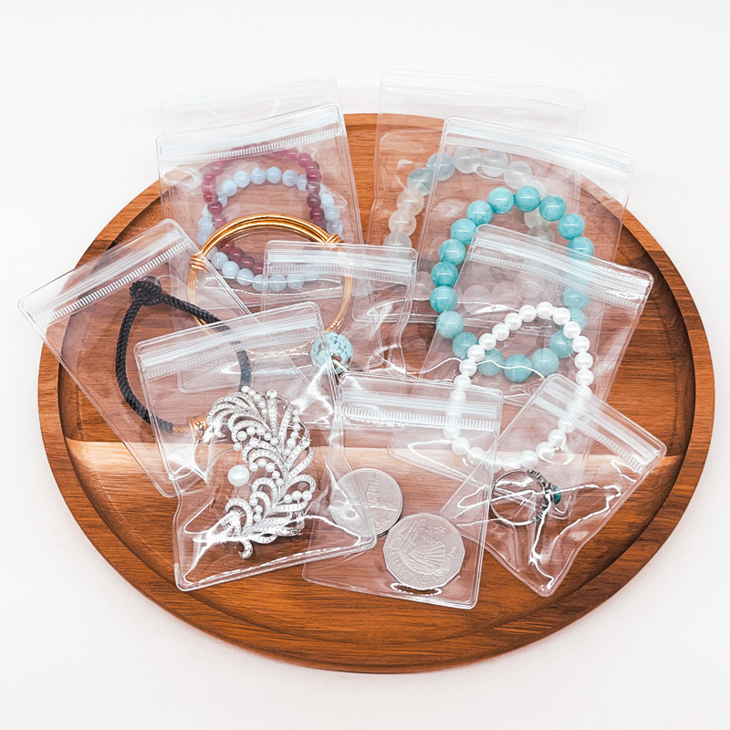 Διάφανη αυτοσφράγιση PVC θήκη για αποθήκευση βραχιόλων και κοσμημάτων, ενισχυμένος αντιοξειδωτικός PVC υλικό, μήκος σφραγίσεως 1–1,5 εκ., προέλευση: Wenzhou, Zhejiang