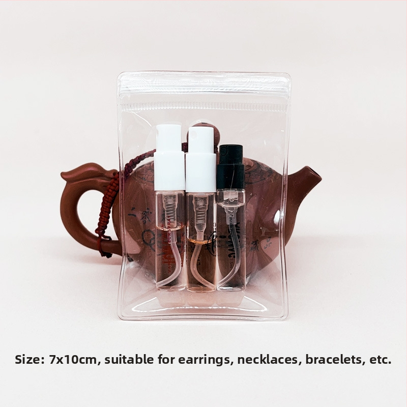 Priehľadná PVC uzatváracia taška na skladovanie náramkov a šperkov, zosilnený anti-oxidantný PVC materiál, dĺžka uzatvárania 1–1,5 cm, pôvod: Wenzhou, Zhejiang