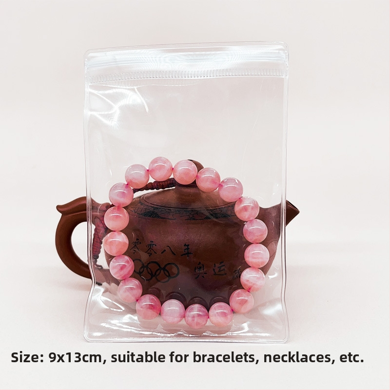 Priehľadná PVC uzatváracia taška na skladovanie náramkov a šperkov, zosilnený anti-oxidantný PVC materiál, dĺžka uzatvárania 1–1,5 cm, pôvod: Wenzhou, Zhejiang