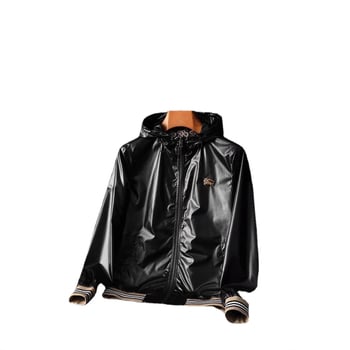 PU kožna jakna, street-hipster stil, s kapuljom, zipom, širokog kroja
